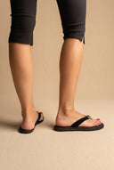 Suede Leather Sandals - Black Suede