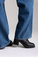 Δερμάτινα loafers με τακούνι block TFP - Μαύρο Ματ