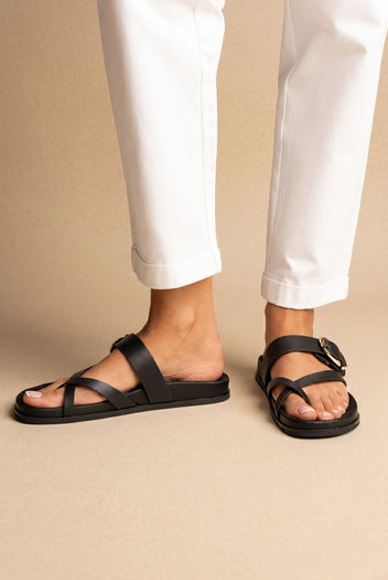 Crossover Sandals - Black Matte