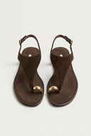 Slingback Sandals - Brown Matte