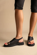 Flatform Sandals - Black Matte
