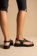 Flatform Sandals - Black Matte