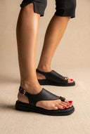 Flatform Sandals - Black Matte