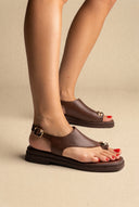 Flatform Sandals - Brown Matte