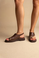 Flatform Sandals - Brown Matte