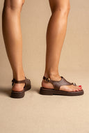 Flatform Sandals - Brown Matte