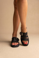 Sandals Side Buckle Strap - Black Matte