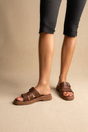 Sandals Side Buckle Strap - Brown Matte
