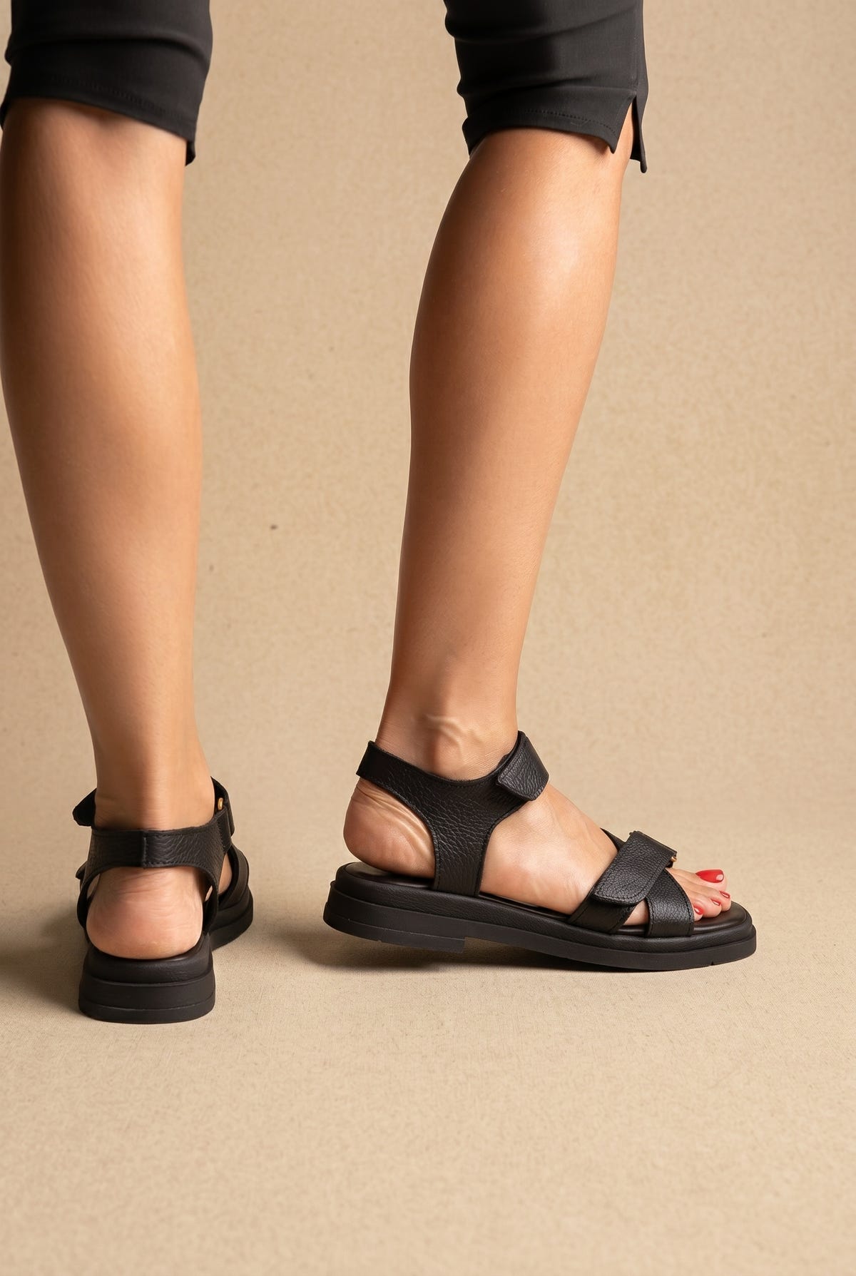 Flatform Sandals - Black Matte