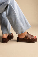 Flatform Sandals - Brown Matte