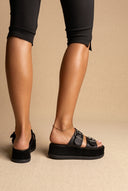 Flatform Sandals - Black Matte