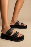 Flatform Sandals - Black Matte