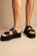 Flatform Sandals - Black Matte