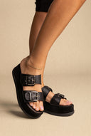 Flatform Sandals - Black Matte