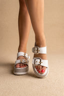 Flatform Sandals - White Matte