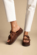 Flatform Sandals - Brown Cow Pony