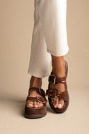 Flatform Sandals - Brown Cow Pony
