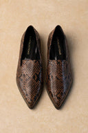 Comfort Loafers TFP - Brown Snake Print