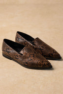 Comfort Loafers TFP - Brown Snake Print