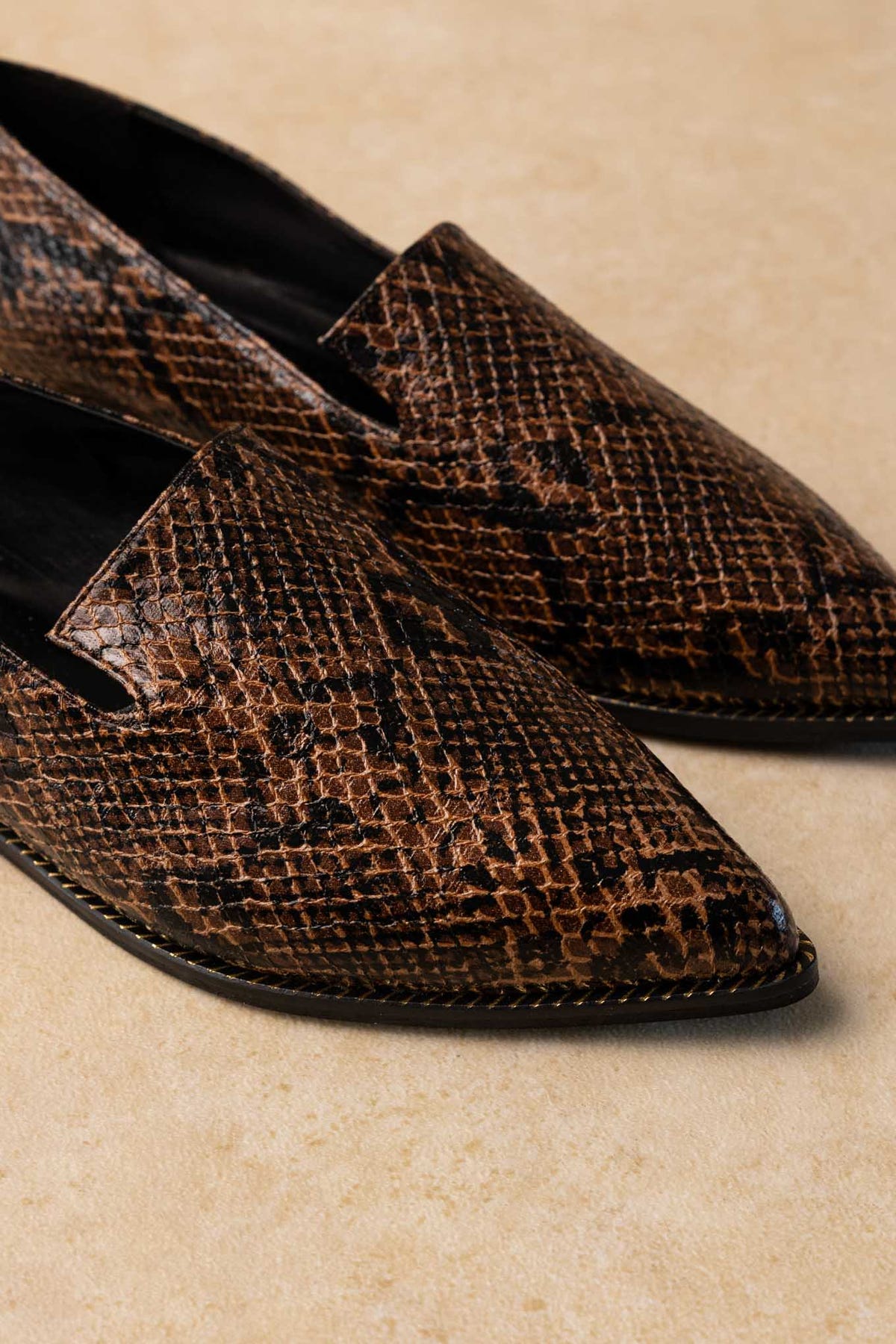 Comfort Mocassini - Marrone Snake Print