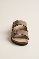 Bold Buckle Wide Strap Sandals - Brown Suede-Best Sellers, Flatform Sandals, Comfort Sandals, Sandals, Shoes, Women’s Collection, All, Best Seller Shoes, Summer Shoes Sale, Summer Sandals Sale, Sales, All but outlet, Editor’s Choice, Shoes Sales, Recommended products (Seguno), Gifts 50€ & Under, The Fashion Edit, SS 2026 Collection, Sandals New & Selected, Spring/Summer Collection, Sandals SALE, Flatform SALE, TEST — Best Sellers (Mini-PDP copy, not published)