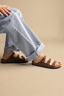 Comfort Sandals - Brown Suede