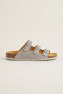 Comfort Sandals - Light Grey Suede