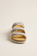 Comfort Sandals - Light Grey Suede