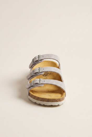 Comfort Sandals - Light Grey Suede