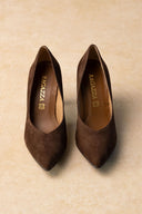 Pointed Toe Suede Pumps Ragazza 012 - Brown Suede