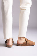 Suede Clogs - Tan Suede