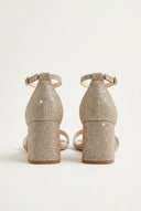 Block Heel Ankle Strap Sandals - Nude Lurex-Heeled Sandals, Block Heel Sandals, Low Heel Sandals, Shoes, TFP Collection, Women’s Collection, Bridal, All, Summer Shoes Sale, Sales, All but outlet, Editor’s Choice, Shoes Sales, Recommended products (Seguno), Gifts 70€ & Under, The Fashion Edit, SS 2026 Collection, TFP/Estil, Heeled Sandals SALE
