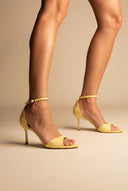 Stiletto Sandals - Yellow Matte-Stiletto Sandals - Yellow Matte