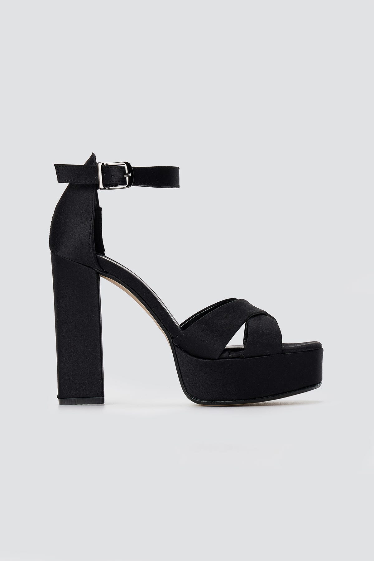 Sandali platform - Nero Satin