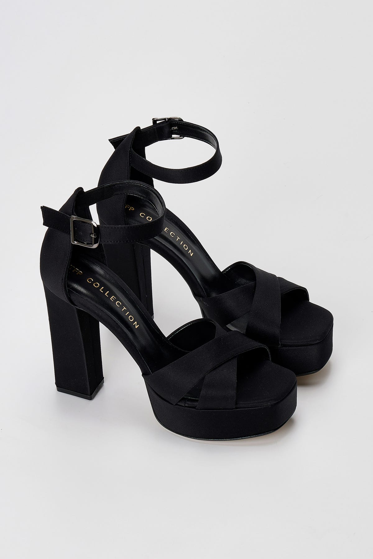 Sandali platform - Nero Satin