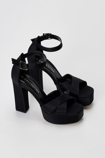 Sandali platform - Nero Satin