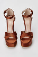 Platform Sandals - Tan satin-Heeled Sandals, Block Heel Sandals, High Heel Sandals, Shoes, TFP Collection, Women’s Collection, All, Summer Shoes Sale, Sales, All but outlet, Editor’s Choice, Shoes Sales, Recommended products (Seguno), Party Shoes & Accessories, Gifts 70€ & Under, The Fashion Edit, SS 2026 Collection, TFP/Estil, Heeled Sandals SALE