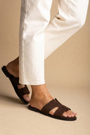 Comfort Suede Sandals - Brown Suede