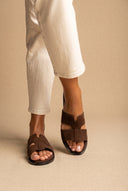 Comfort Suede Sandals - Brown Suede