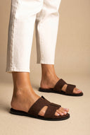 Comfort Suede Sandals - Brown Suede