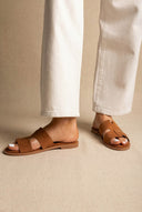 Comfort Suede Sandals - Tan Suede