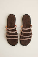 Suede Leather Sandals with Strass - Brown Suede-Embellished Sandals, Leather Sandals, Sandals, Shoes, Estil, Women’s Collection, All, Summer Shoes Sale, Summer Sandals Sale, Sales, All but outlet, Editor’s Choice, Shoes Sales, Recommended products (Seguno), Gifts 50€ & Under, The Fashion Edit, Leather Shoes, SS 2026 Collection, TFP/Estil, Sandals New & Selected, Sandals SALE