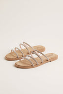 Suede Leather Sandals with Strass - Beige Suede-Embellished Sandals, Leather Sandals, Sandals, Shoes, Estil, Women’s Collection, New In Shoes, New In Sandals, All, Summer Shoes Sale, Summer Sandals Sale, Under 30€, Sales, Sandals Under 30€, All but outlet, Editor’s Choice, Shoes Sales, Gifts 50€ & Under, The Fashion Edit, Leather Shoes, SS 2026 Collection, TFP/Estil, Sandals New & Selected, Sandals SALE