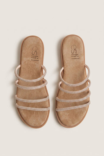 Suede Leather Sandals with Strass - Beige Suede-Embellished Sandals, Leather Sandals, Sandals, Shoes, Estil, Women’s Collection, New In Shoes, New In Sandals, All, Summer Shoes Sale, Summer Sandals Sale, Under 30€, Sales, Sandals Under 30€, All but outlet, Editor’s Choice, Shoes Sales, Gifts 50€ & Under, The Fashion Edit, Leather Shoes, SS 2026 Collection, TFP/Estil, Sandals New & Selected, Sandals SALE