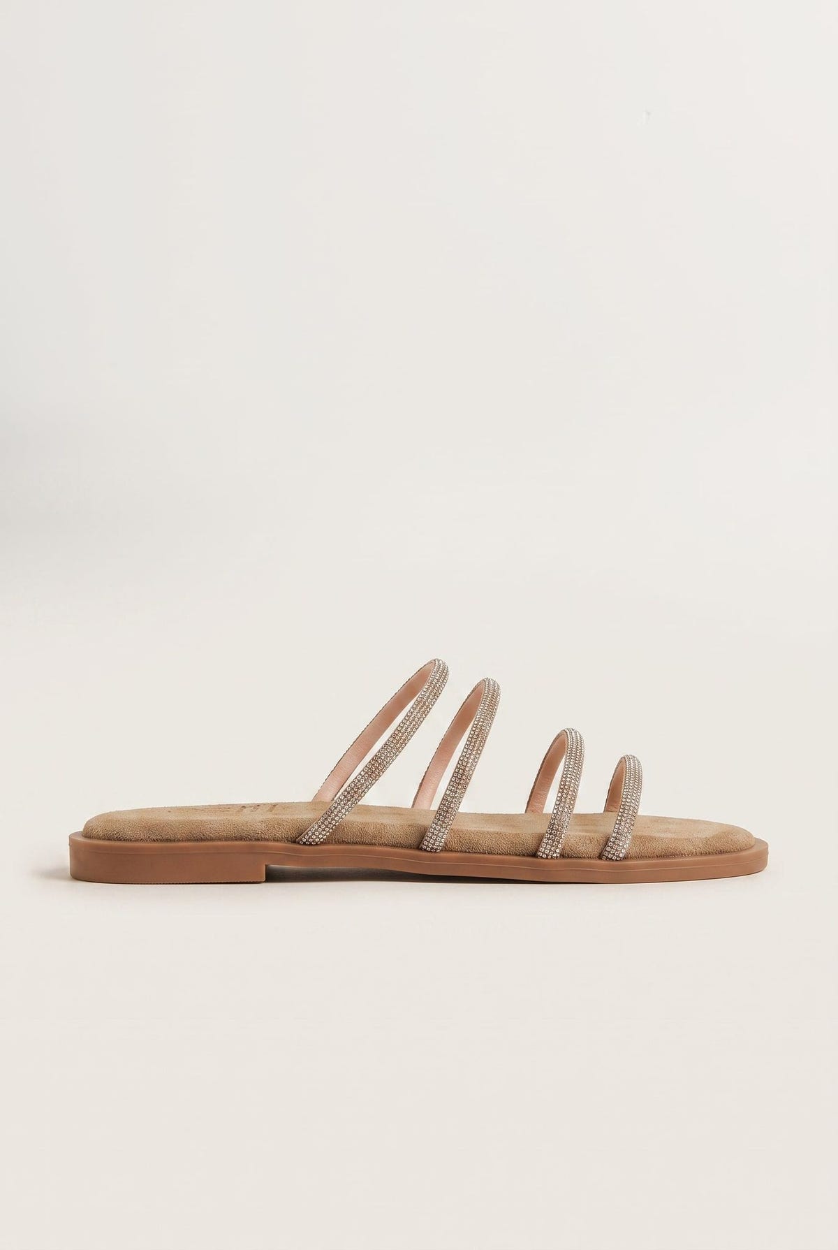 Suede Leather Sandals with Strass - Beige Suede-Embellished Sandals, Leather Sandals, Sandals, Shoes, Estil, Women’s Collection, New In Shoes, New In Sandals, All, Summer Shoes Sale, Summer Sandals Sale, Under 30€, Sales, Sandals Under 30€, All but outlet, Editor’s Choice, Shoes Sales, Gifts 50€ & Under, The Fashion Edit, Leather Shoes, SS 2026 Collection, TFP/Estil, Sandals New & Selected, Sandals SALE