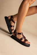 Sandales Flatform - Marron mat