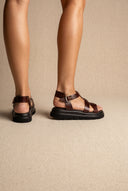 Sandales Flatform - Marron mat
