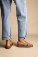 Leather Sandals - Taupe Suede-Leather Sandals - Taupe Suede