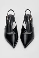 Γόβες Slingback Kitten Heel - Μαύρο Ματ