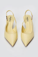 Γόβες Slingback Kitten Heel - Κίτρινο Ματ